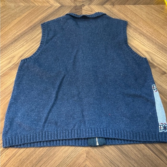 Vintage Southern Lady Christmas Sweater Vest with Cardinals and Snowflakes - Picture 3 of 4